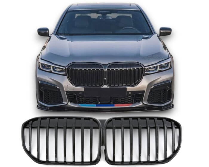BMW Munuaiset G11 / G12 – BMW Kidney Grille G11 / G12 (2019–) / BMW Nierengrill – Gloss Black M Look (LCI)