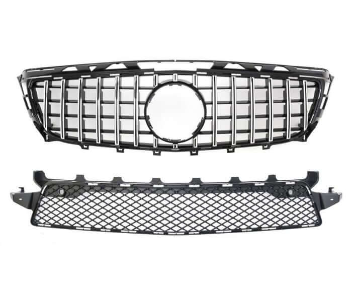 Mercedes Grille W218 CLS – Sporty GT-R Look design in Gloss Black | Mercedes Maski W218 CLS | Mercedes Kühlergrill W218 CLS