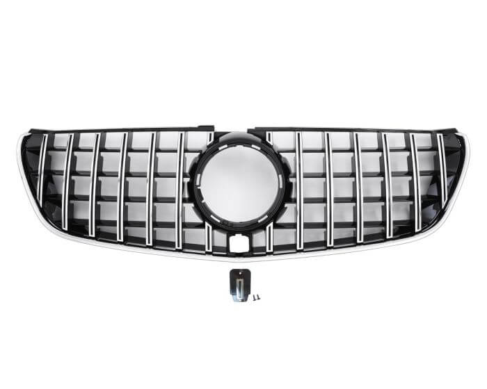 MB Maski / MB Grille / MB Kühlergrill V-Class W447 High Gloss Black Chrome Trim