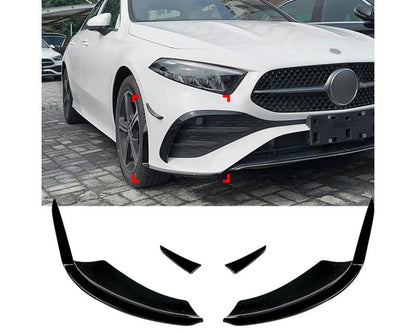 Mercedes W177 Etulippa - Etuspoileri (2023–) Aero Flaps Musta – Mercedes W177 Frontspoiler – Frontlippe (2023–) Aero Flaps Schwarz – Mercedes W177 Front Spoiler – Front Lip (2023–) Aero Flaps Black