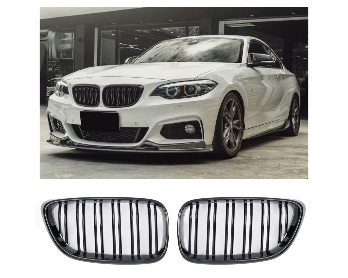 BMW Kidney Grille F22 F23 – Sporty M Look design in Gloss Black | BMW Munuaiset F22 F23 | BMW Kühlergrill F22 F23