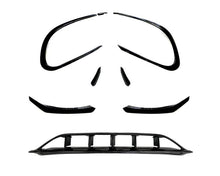 Mercedes C117 X117 etulippa AMG Look Facelift 2016– musta – 8-osainen front spoiler. - Mercedes C117 X117 Frontlippe AMG Optik Facelift 2016– Schwarz – 8-teiliger Frontspoiler.- Mercedes C117 X117 Front Spoiler AMG Look Facelift 2016– Black – 8-piece front spoiler kit.