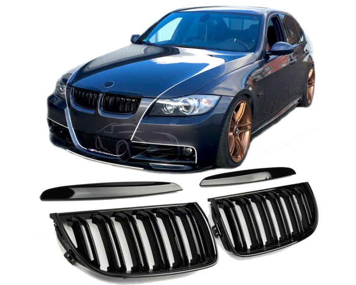 BMW Kidney Grille E90 E91 – Stylish front grille for BMW 3-Series Sedan and Touring | BMW Munuaiset E90 E91 | BMW Kühlergrill E90 E91