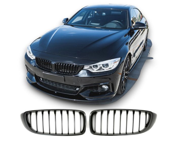 BMW Munuaiset F32 F33 F36 F82 F80 – BMW Kidney Grille F32 F33 F36 F82 F80 (2013–2021) / BMW Nierengrill – Gloss Black M4 Look