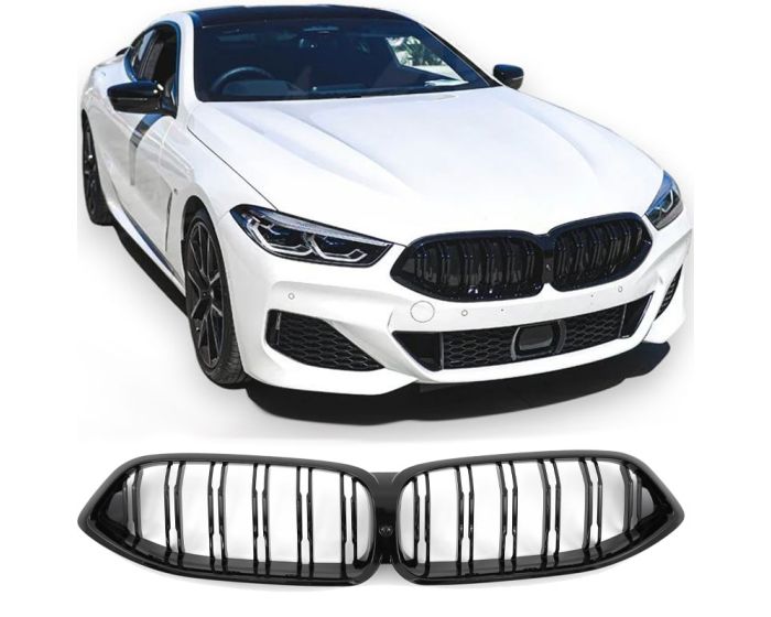 BMW Munuaiset G14 / G15 / G16 – BMW Kidney Grille G14 / G15 / G16 (2018–2022) / BMW Nierengrill – Gloss Black M Look