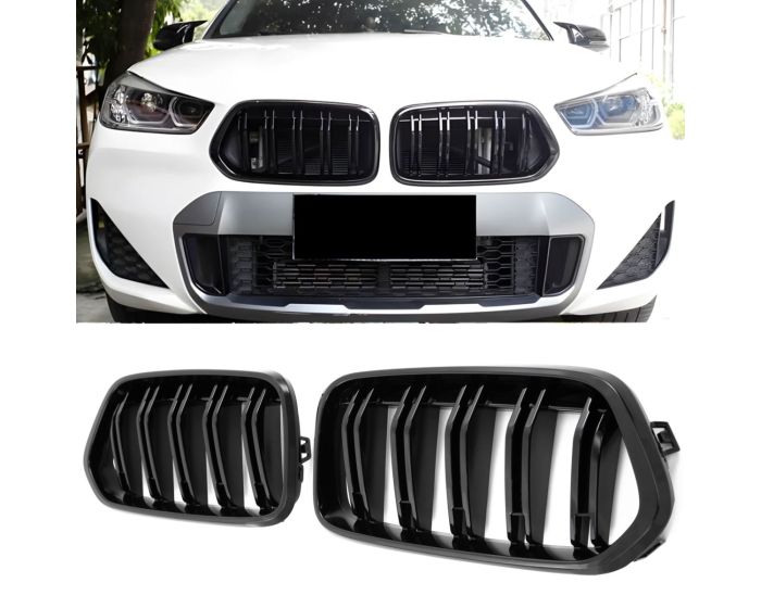 BMW Munuaiset X2 F39 – BMW Kidney Grille X2 F39 (2017–) / BMW Nierengrill – Gloss Black M Look