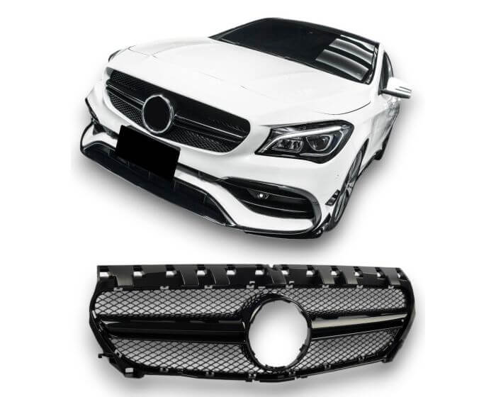 Mercedes Front Grille CLA C117 – Sporty gloss black design with perfect fit | Mercedes CLA C117 Etumaski | Mercedes Kühlergrill CLA C117