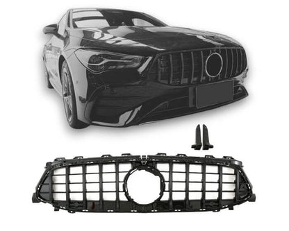 Mercedes Front Grille CLA C118 X118 – Stylish GT Panamericana front grille for Mercedes-Benz CLA | Mercedes Etumaski CLA C118 X118 | Mercedes Kühlergrill CLA C118 X118