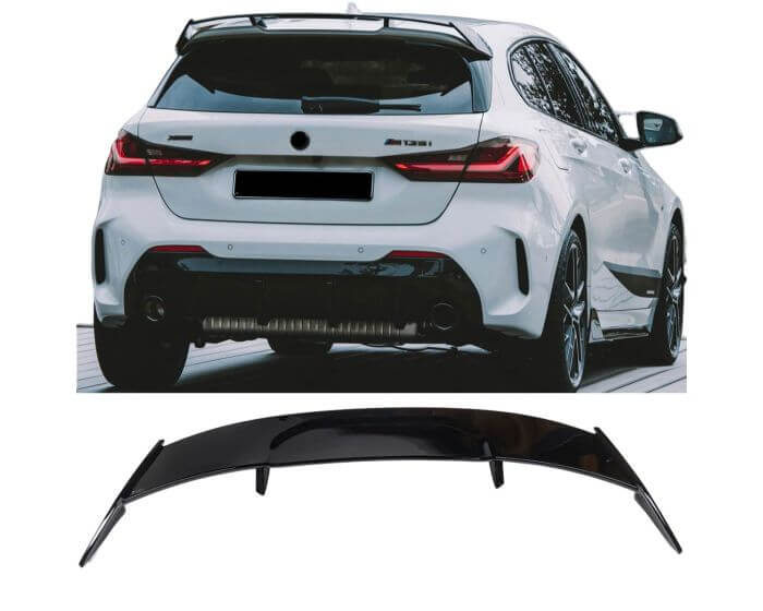 BMW F40 takaspoileri M-Sport Package Pro kiiltävän musta | BMW F40 rear spoiler M-Sport Package Pro glossy black | BMW F40 Heckspoiler M-Sport Package Pro glänzend schwarz