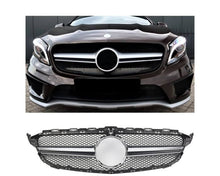 Mercedes Front Grille GLA X156 – Stylish AMG front grille in Black and Matte Silver | Mercedes GLA X156 Etumaski | Mercedes Kühlergrill GLA X156