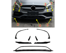 Mercedes A W176 Etulippa – Etuspoileri 2015–18 FACELIFT kiiltävä musta – Mercedes A W176 Front Spoiler 2015–18 FACELIFT gloss black – Mercedes A W176 Frontspoiler 2015–18 FACELIFT glänzend schwarz)
