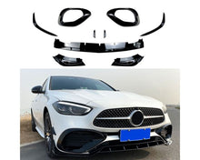 Mercedes W206 S206 etulippa AMG Line 2021– kiiltävä musta – 9-osainen front spoiler lip. - Mercedes W206 S206 Frontlippe AMG Line 2021– Schwarz – 9-teiliges Frontspoiler-Set. - Mercedes W206 S206 Front Lip AMG Line 2021– Black – 9-piece high-gloss front spoiler lip.