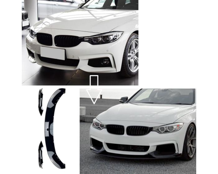 BMW F32 - F33 - F36 etulippa / etuspoileri M-Sport kiiltävän musta | BMW F32 - F33 - F36 front lip / front spoiler M-Sport glossy black | BMW F32 - F33 - F36 Frontlippe / Frontspoiler M-Sport glänzend schwarz