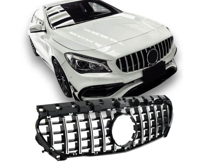 Mercedes Front Grille C117 CLA – High-quality GT-R grille with perfect fit | Mercedes Etumaski C117 CLA | Mercedes Kühlergrill C117 CLA