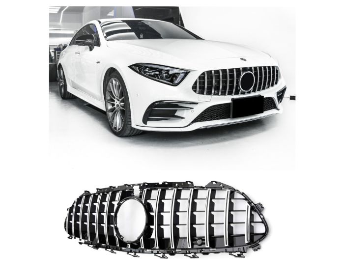 MB Maski / MB Grille / MB Kühlergrill C257 CLS 2018– Panamericana GT Look Musta Kromi
