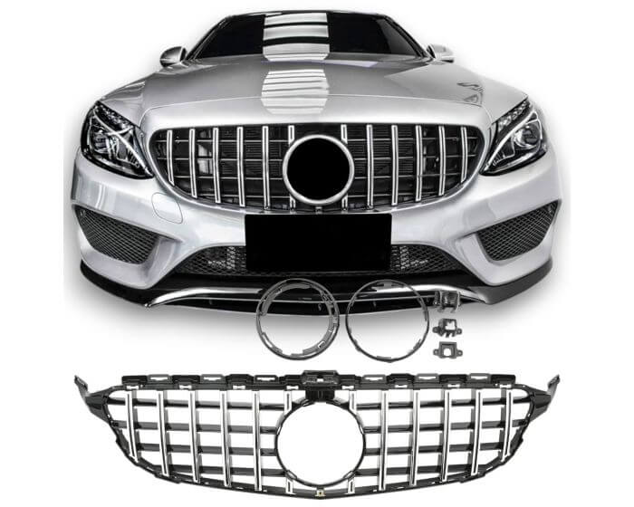 Mercedes Grille W205 – High-quality ABS grille with perfect fit | Mercedes Maski W205 | Mercedes Kühlergrill W205
