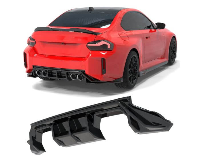 BMW Diffuusori G87 - Takadiffuusori 2023– APEX – Kiiltävän musta. - BMW Diffuser G87 2023– APEX – Gloss black. - BMW Diffusor G87 2023– APEX – Glänzend schwarz.