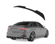 (Audi A3 S-Line S3 RS3 8V Takalippa - Takaspoileri 2016–2020 Kiiltävä musta. - Audi A3 S-Line S3 RS3 8V Rear Spoiler – Gloss black. - Audi A3 S-Line S3 RS3 8V Heckspoiler – Glänzend schwarz.)